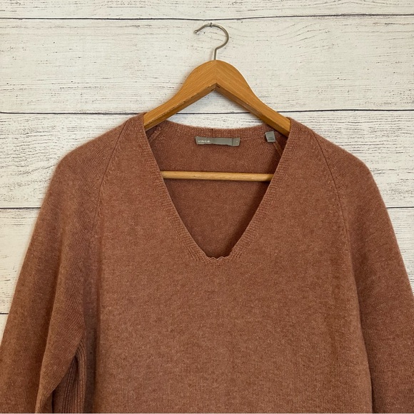 Vince Vince V Neck Cashmere Wool Sweater Dress - Picture 8 of 14